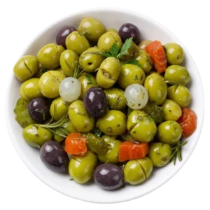 Barbecue Cracked Green Olives