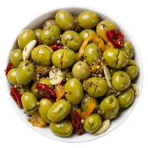 Chermoula Cracked Green Olives